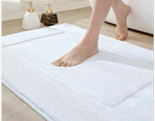 100% Cotton,1000GSM, white border Bathmat